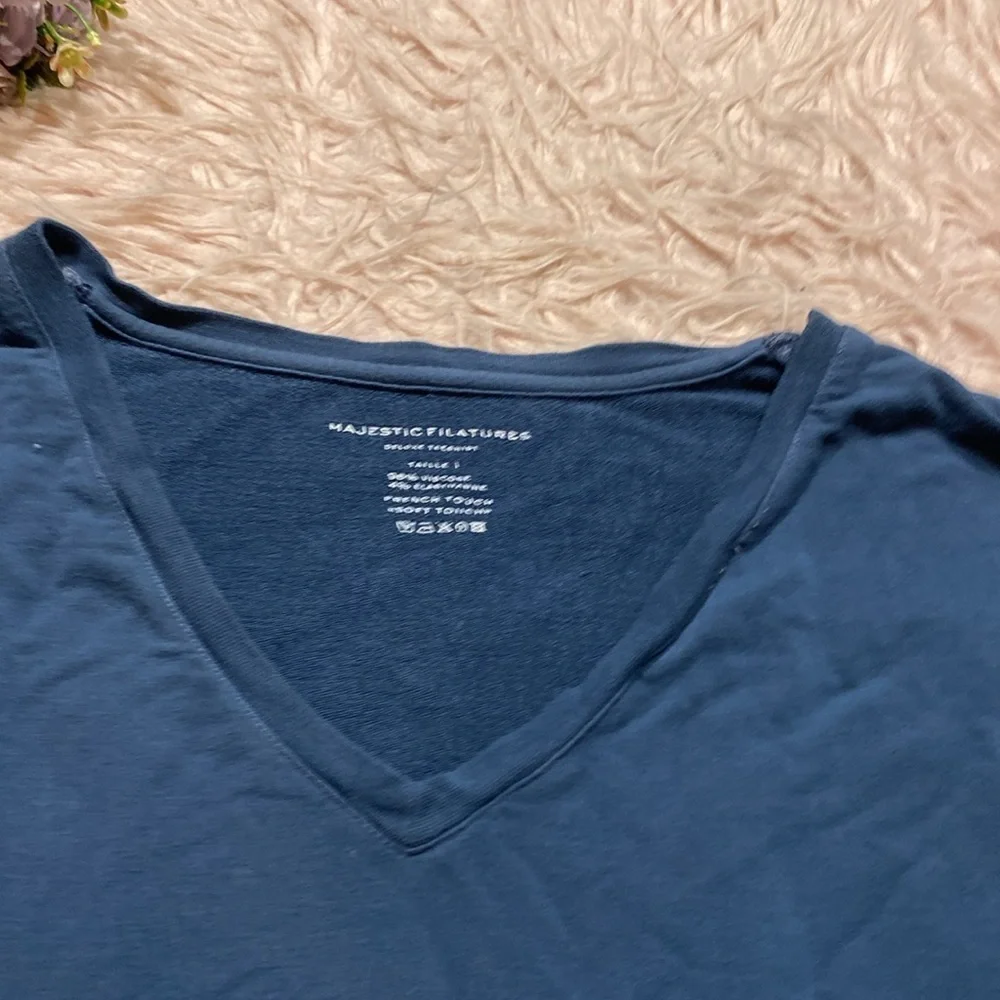 Majestic Filatures French Touch Ombre V Neck Top sz 1 - Picture 2 of 8